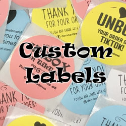 Custom Labels to promote your social media or website
