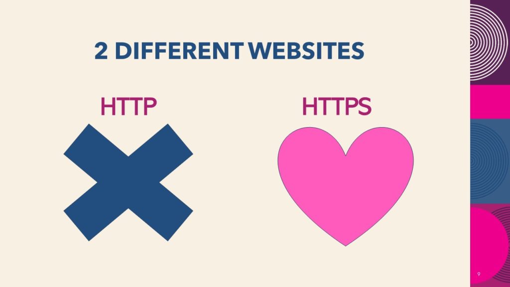 Always use the https version of a page when linking to it